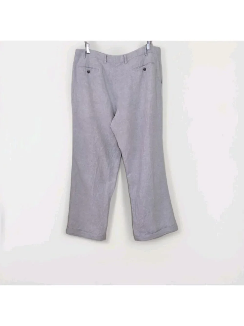 Calvin Klein Linen Pants Men 38 Regular Oatmeal Gray Straight Coastal Cruisewear